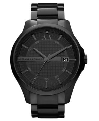 A|X Armani Exchange Watch, Black Ion Plated Stainless